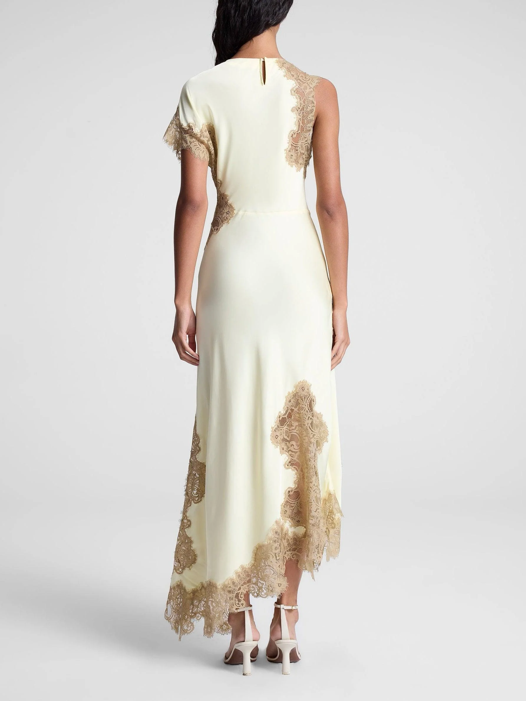 Satin and Lace Maxi Dress
